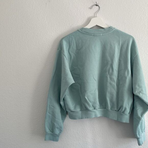 Madhappy Green Artwork Program Cropped Crewneck Sweater - Picture 5 of 6